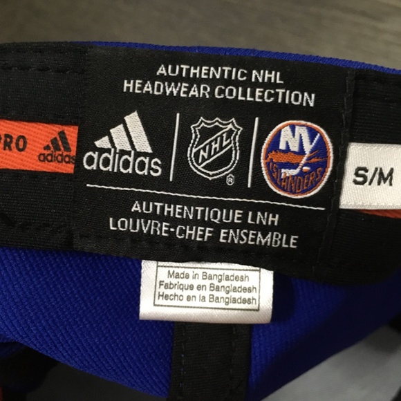 Adidas New York Islanders Flexfit Hat Sz S/M Blue/Orange - Picture 8 of 13